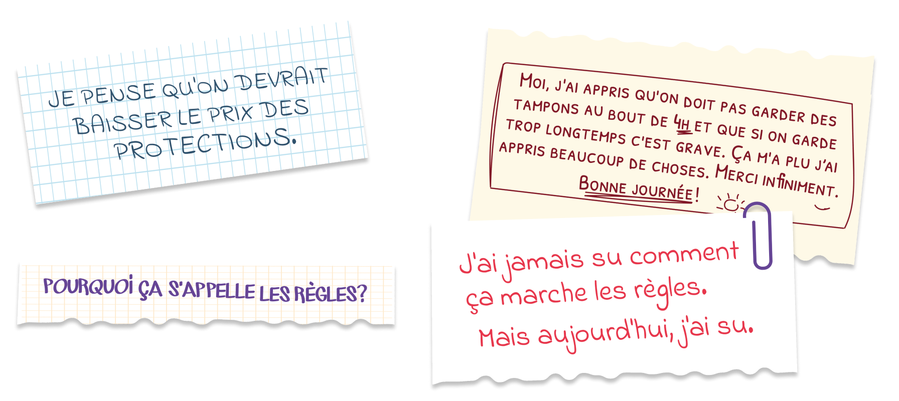 des mots d'élèves : j'ai jamais su comment ça marche les règles, mais aujourd'hui j'ai su